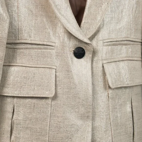 Smythe Spring 2020 Pewter Peaked Lapel Blazer - Picture 7 of 10